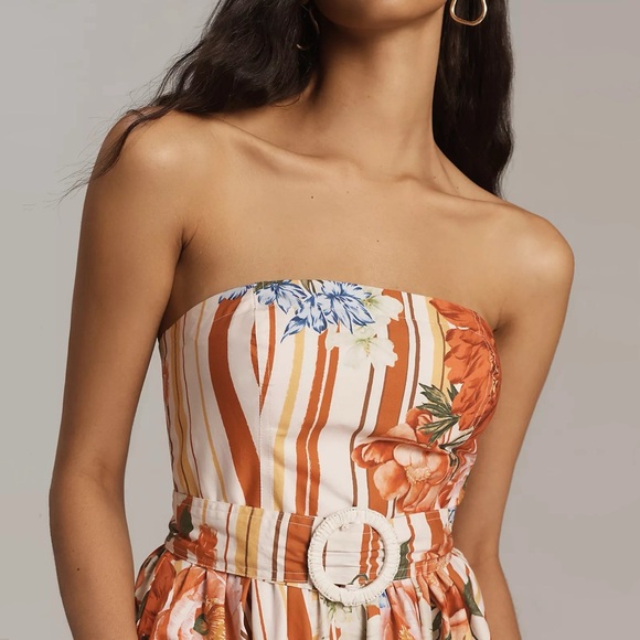 Anthropologie Maeve Harvest Belted Midi Dress Petite - Picture 3 of 8